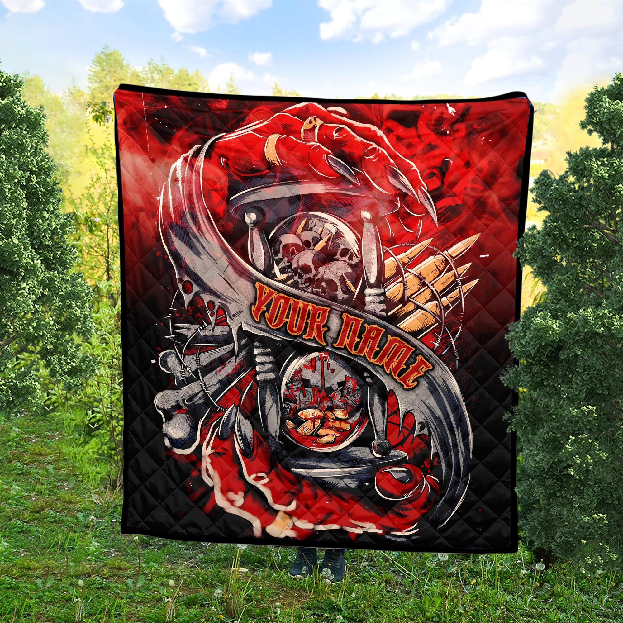 Personalised Time Of Fate Design Halloween Vibes Premium Quilt - TH02