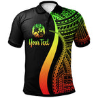 Personalised Tonga Polo Shirt - Polynesian Tentacle Tribal Pattern - AL01