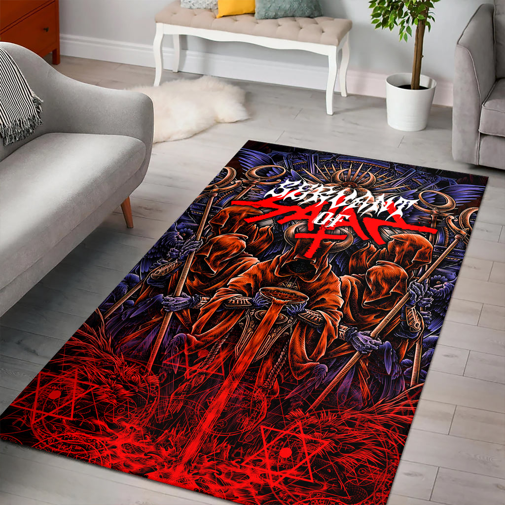 Servant Of Satan Design Halloween Vibes Area Rug - TH02