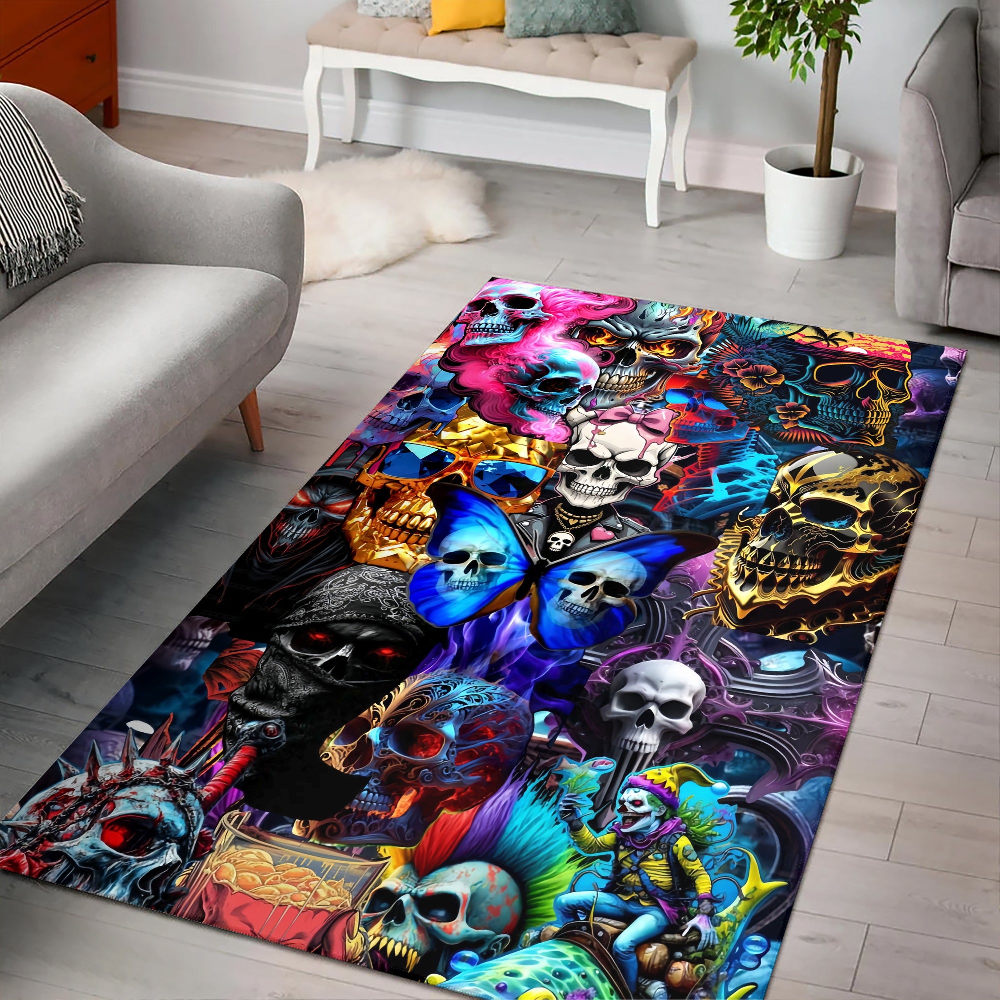 Lethal Beauty Design Halloween Vibes Area Rug - TH02