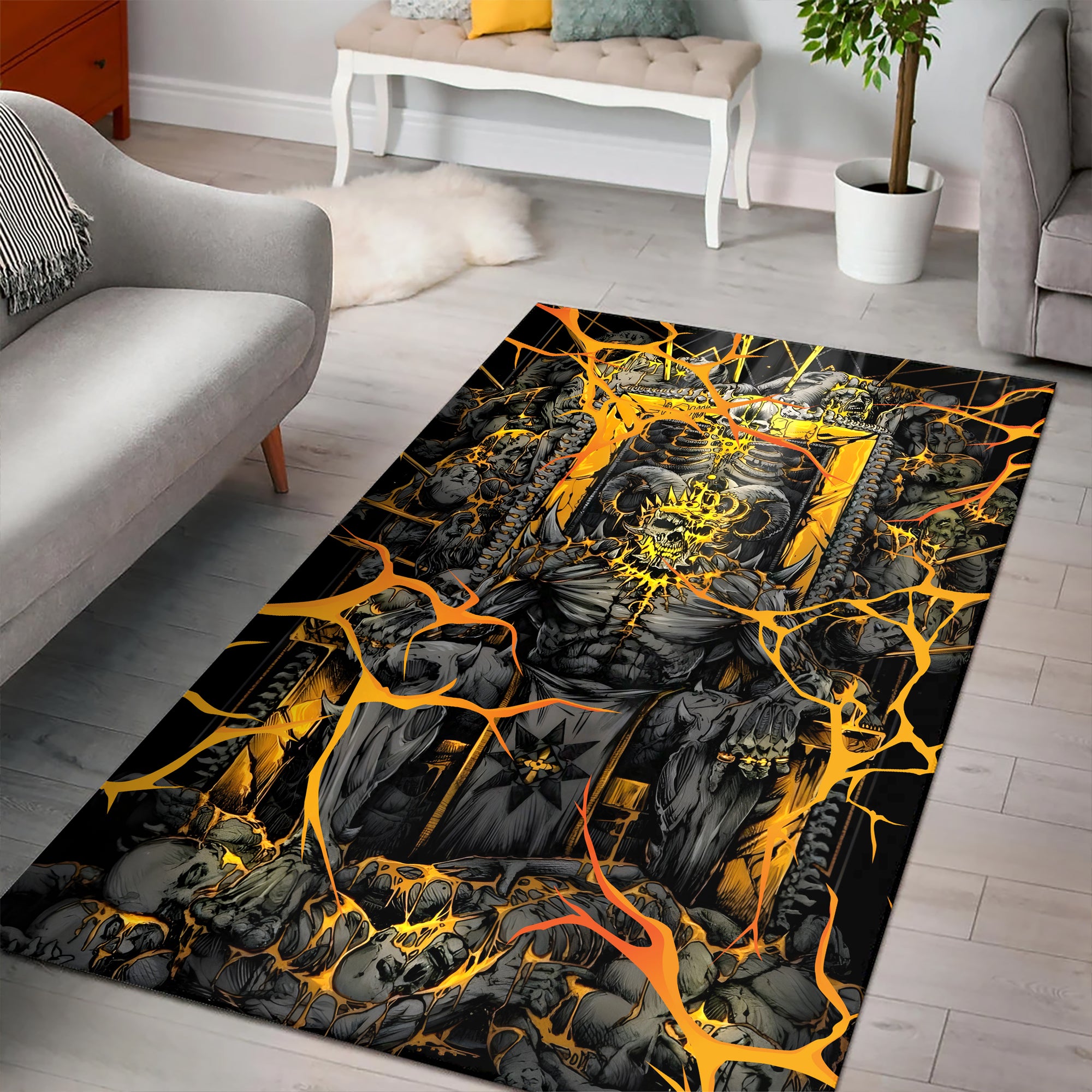 Dark Overlord Design Halloween Vibes Area Rug - TH02