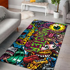 Monster Mashup Design Halloween Vibes Area Rug - TH02
