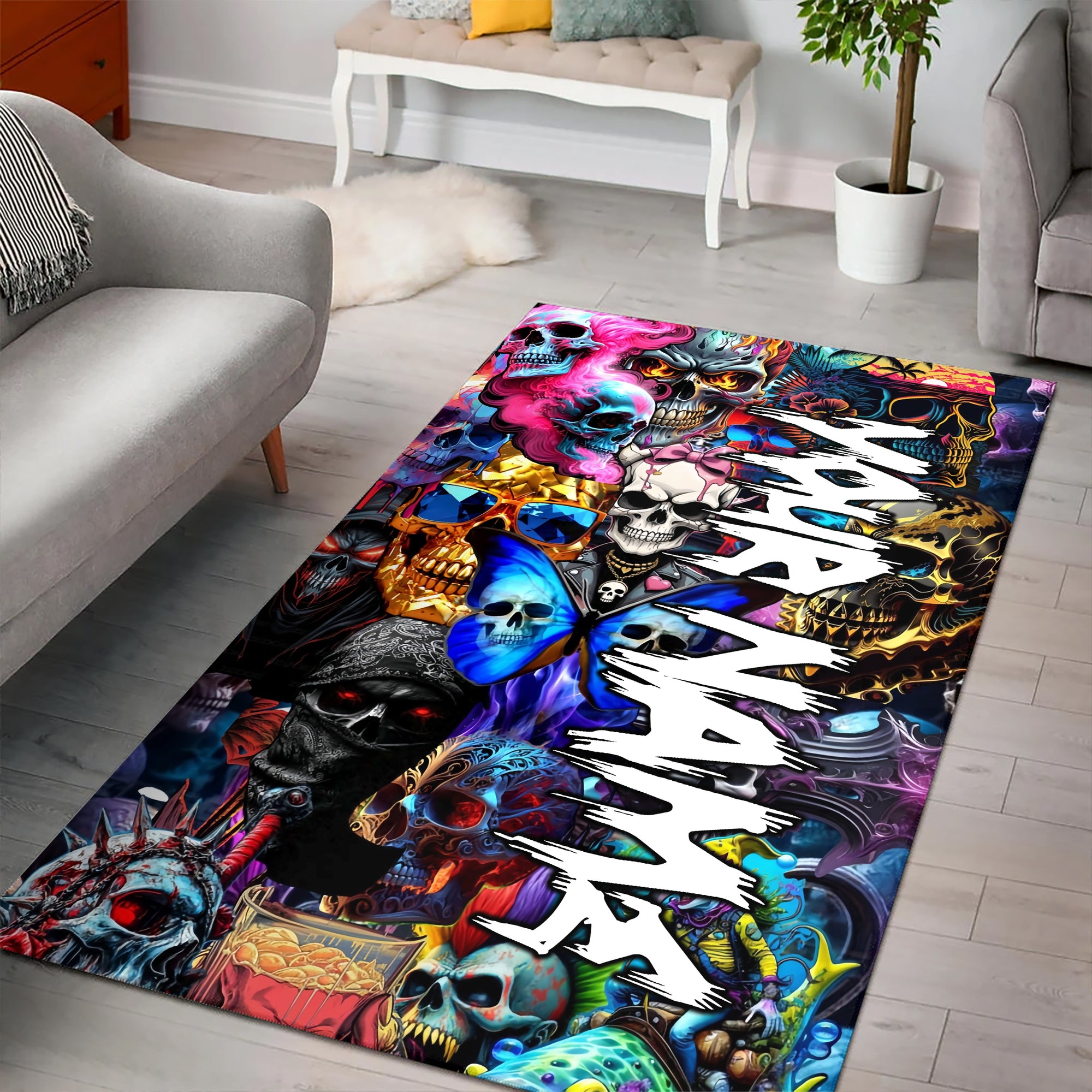 Personalised Lethal Beauty Design Halloween Vibes Area Rug - TH02