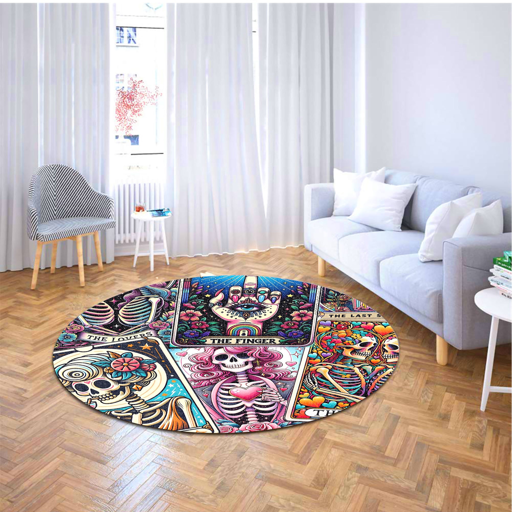 Skullgirls Design Halloween Vibes Round Rug - TH02