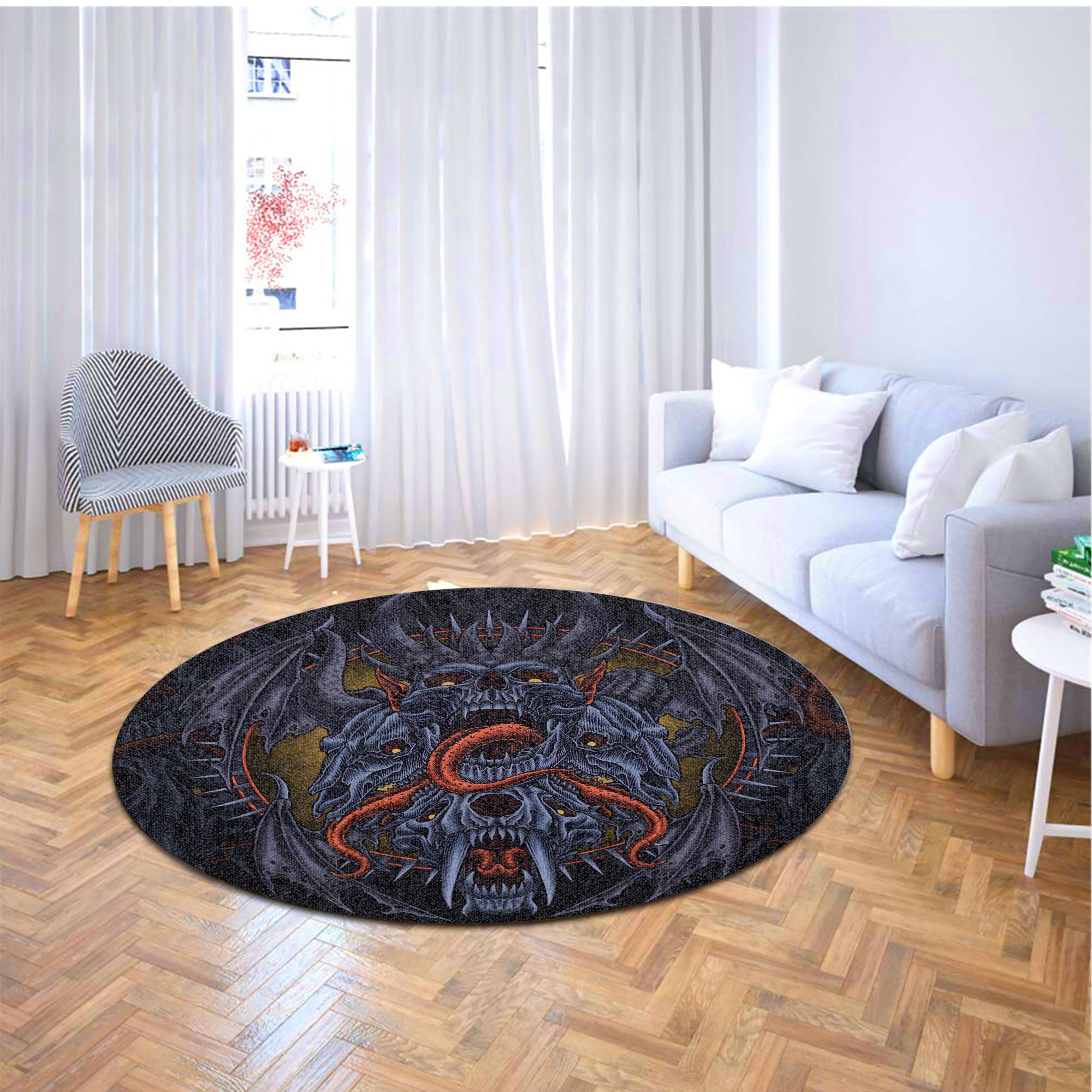Monster Origin Design Halloween Vibes Round Rug - TH02