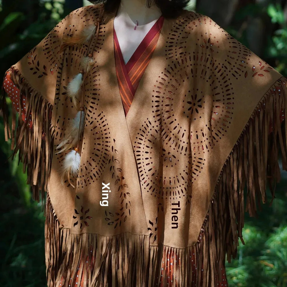 Velvet Dusk Tassel Shawl