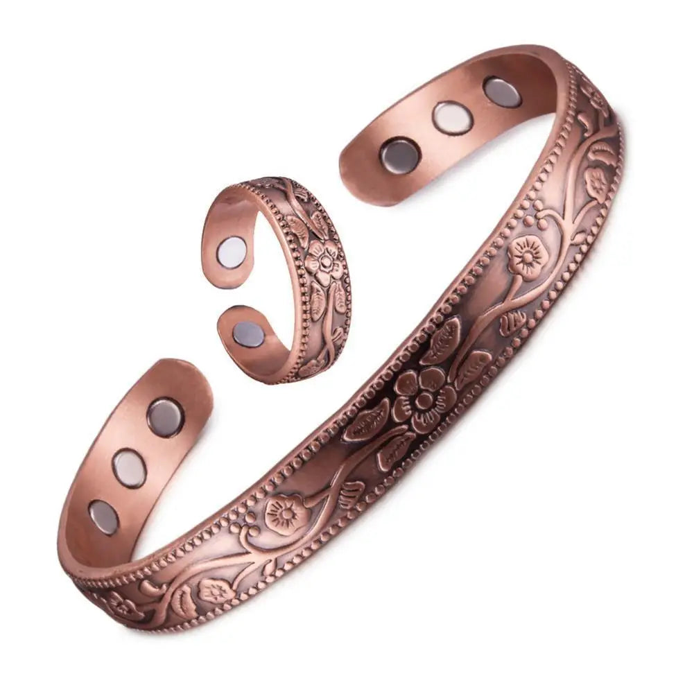 Vintage Plum Blossom Bracelet Set
