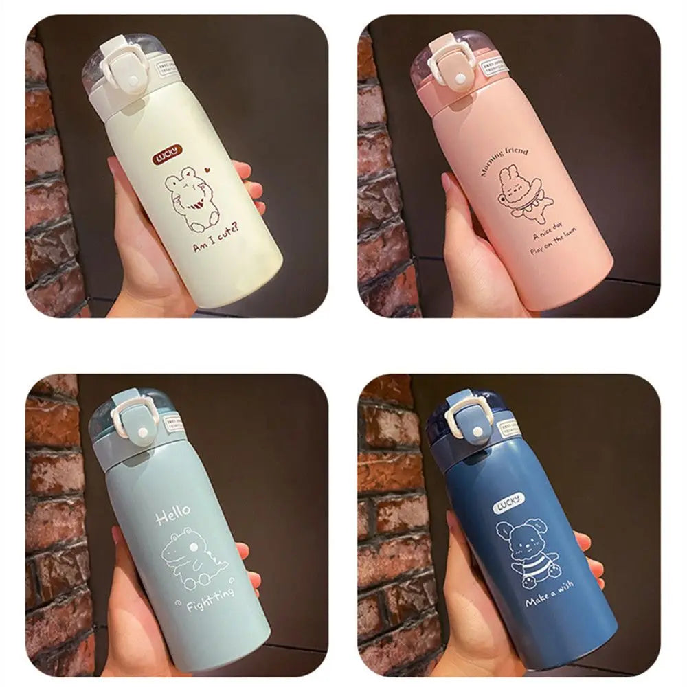 Cute Straw Thermos Bottle