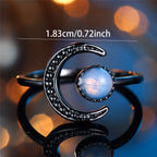 Midnight Moon Crystal Ring