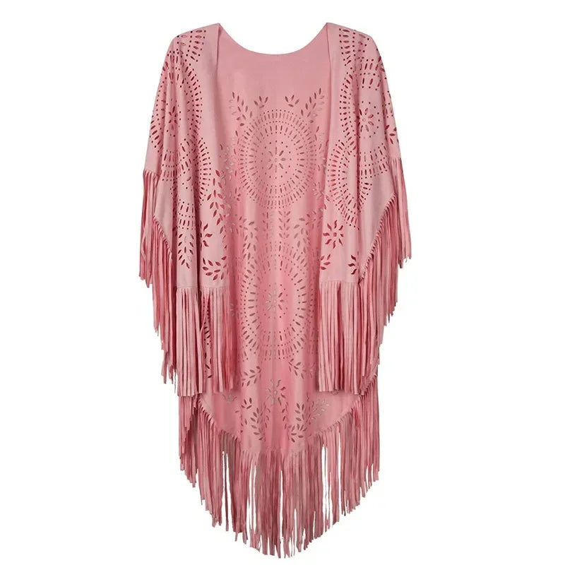 Velvet Dusk Tassel Shawl