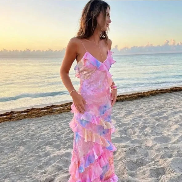 Summer Bloom Spaghetti Dress