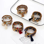Boho Tree of Life Beaded Bracelet Set