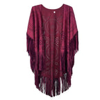 Velvet Dusk Tassel Shawl