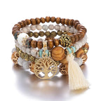 Boho Tree of Life Beaded Bracelet Set