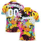 Personality Graffiti Print Custom Polo Shirts Summer Trend New - AL01