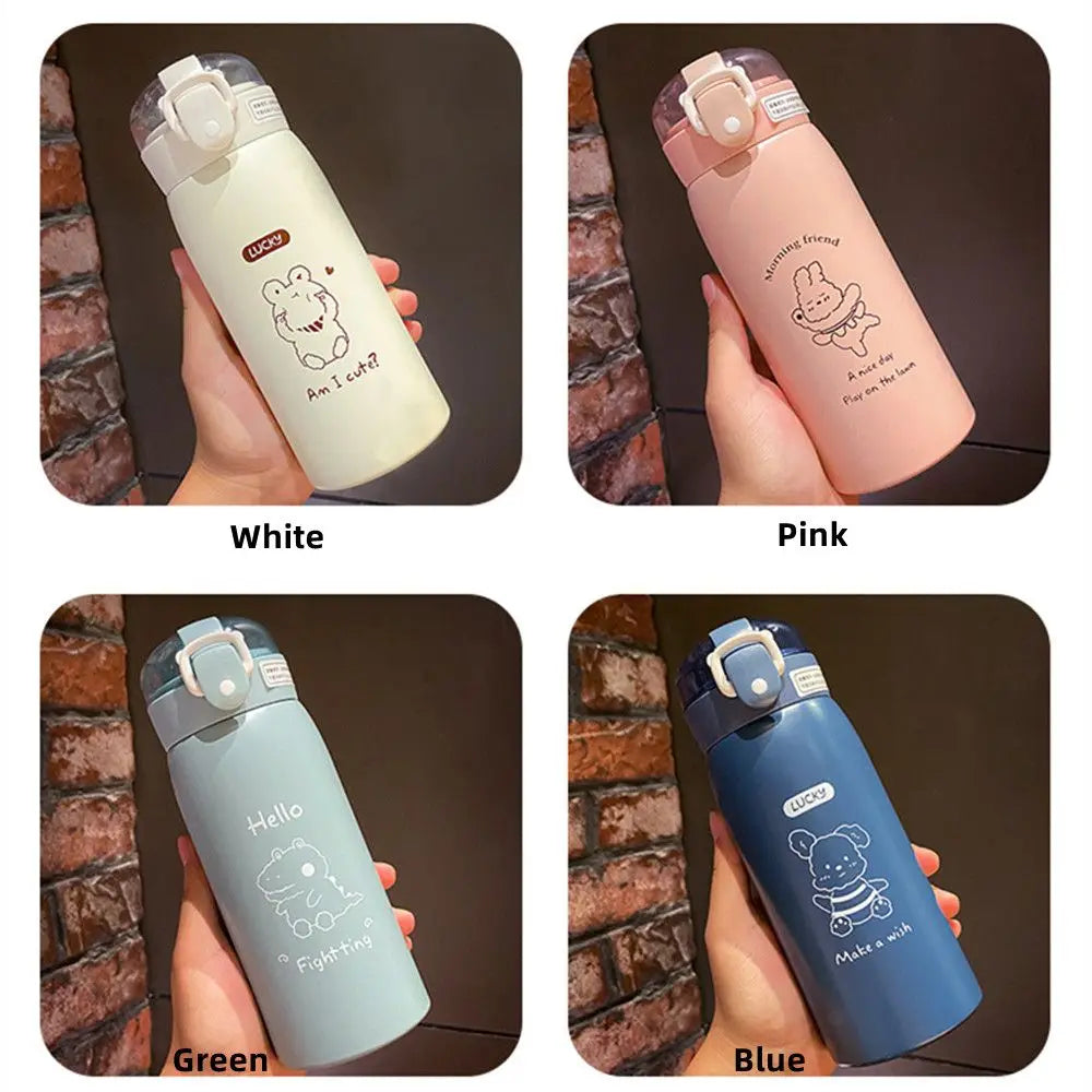 Cute Straw Thermos Bottle