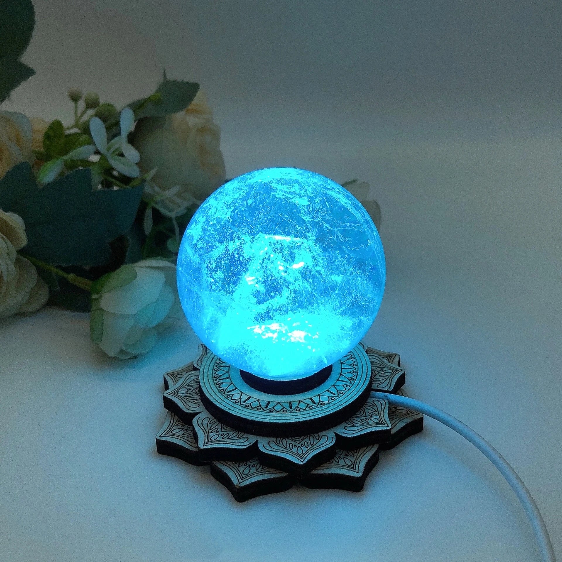 ZenBloom Wooden Lotus Decor
