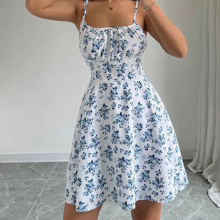 Floral Spaghetti Strap Dress
