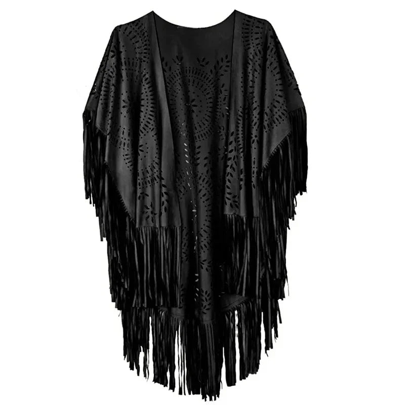 Velvet Dusk Tassel Shawl