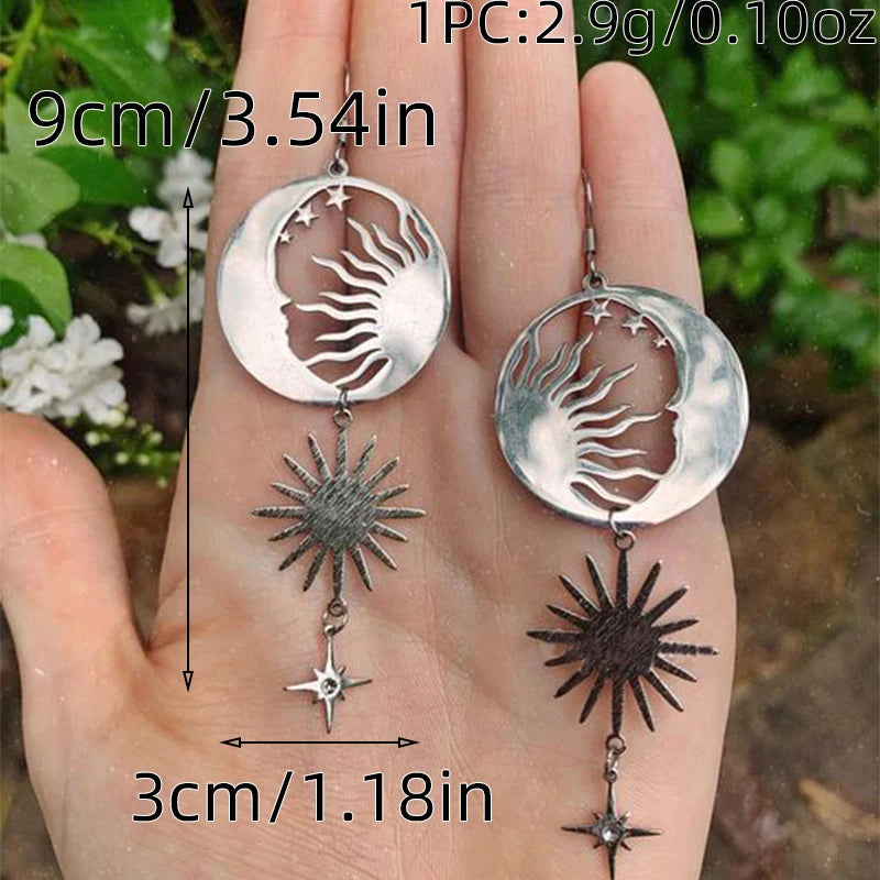 Moon & Star Copper Earrings