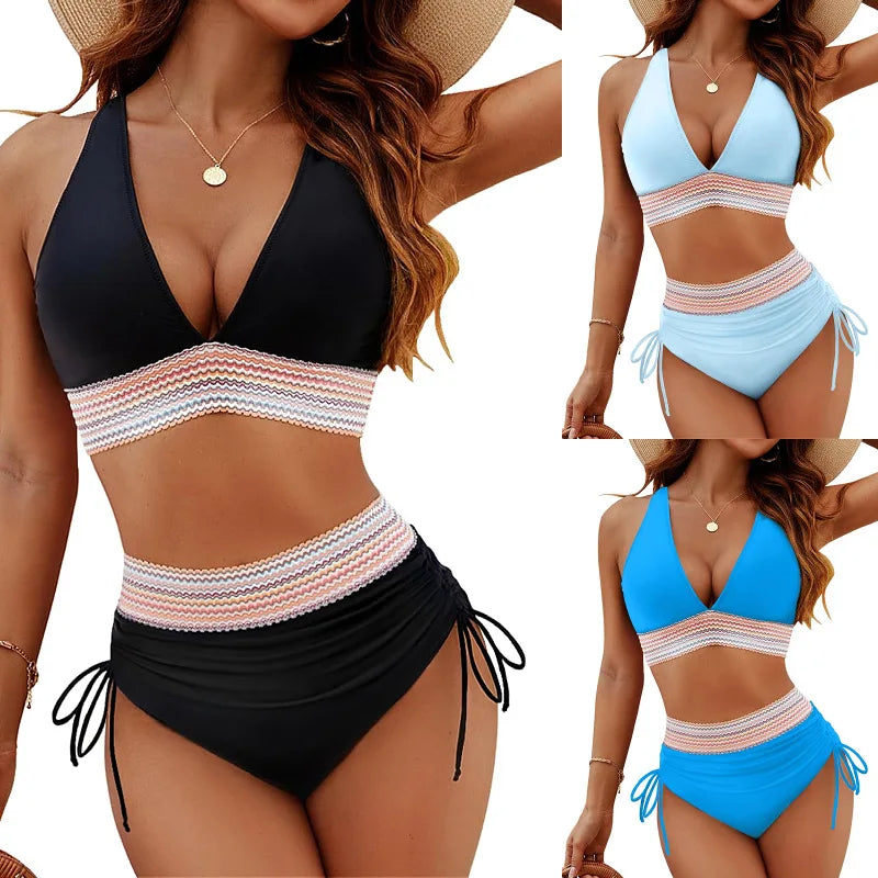 Palm Lines Bikini Set