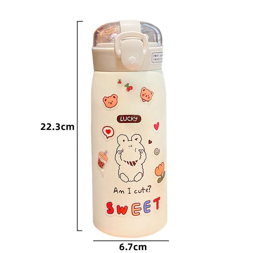 Cute Straw Thermos Bottle
