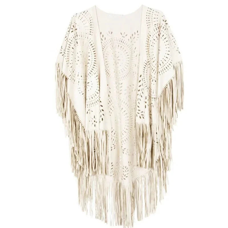 Velvet Dusk Tassel Shawl