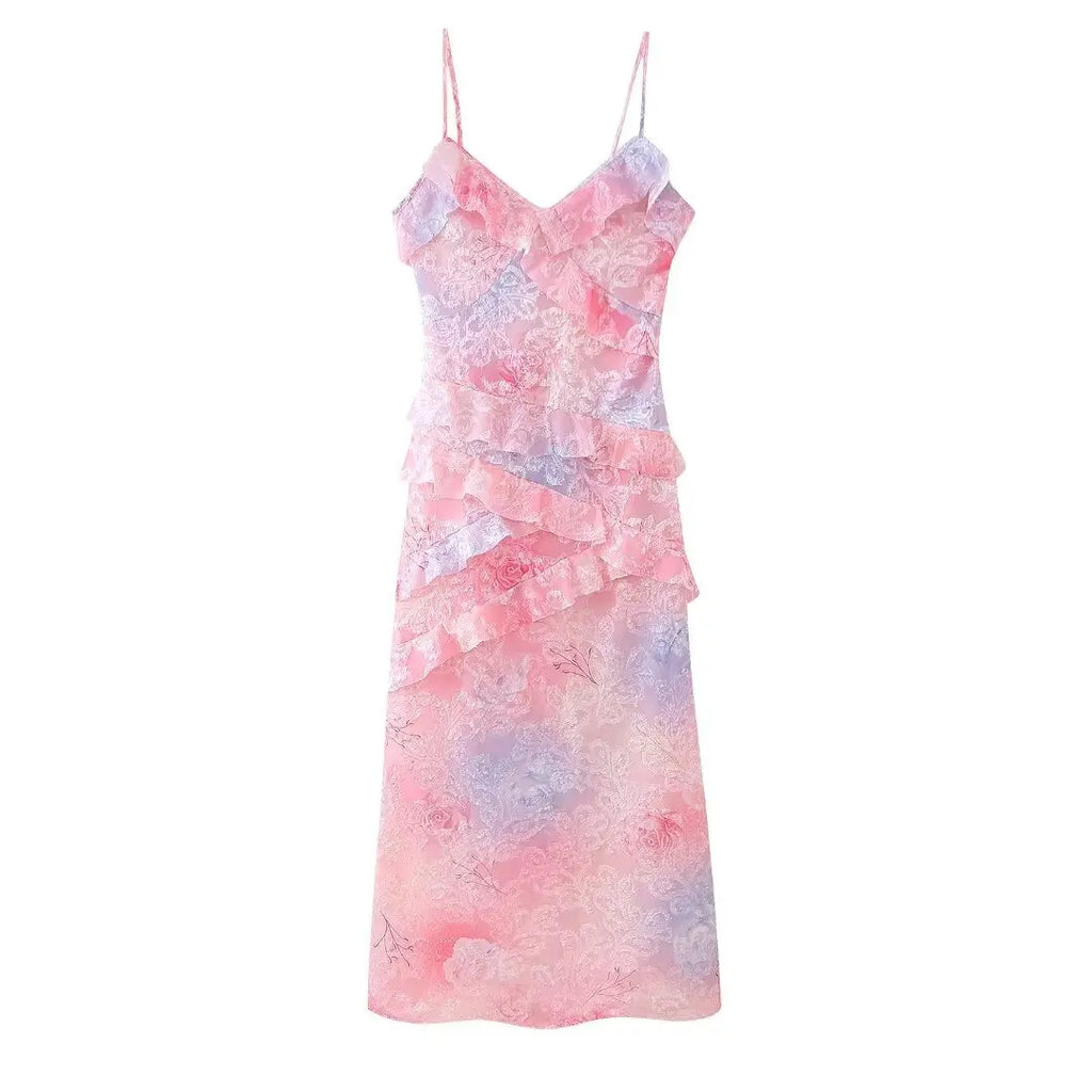 Summer Bloom Spaghetti Dress