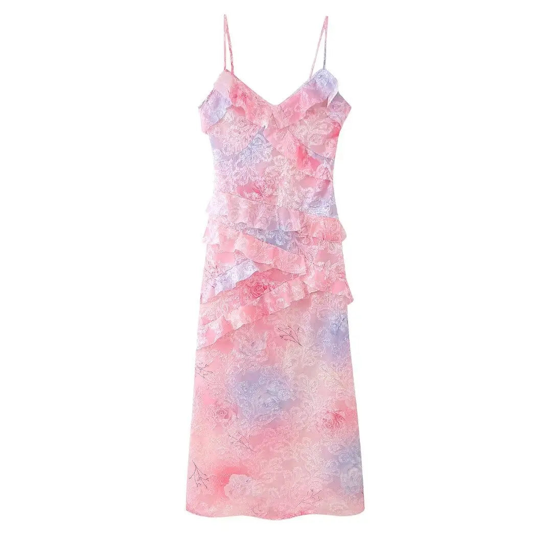 Summer Bloom Spaghetti Dress