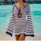 Seabreeze – Flowy V-Neck Pullover Dress