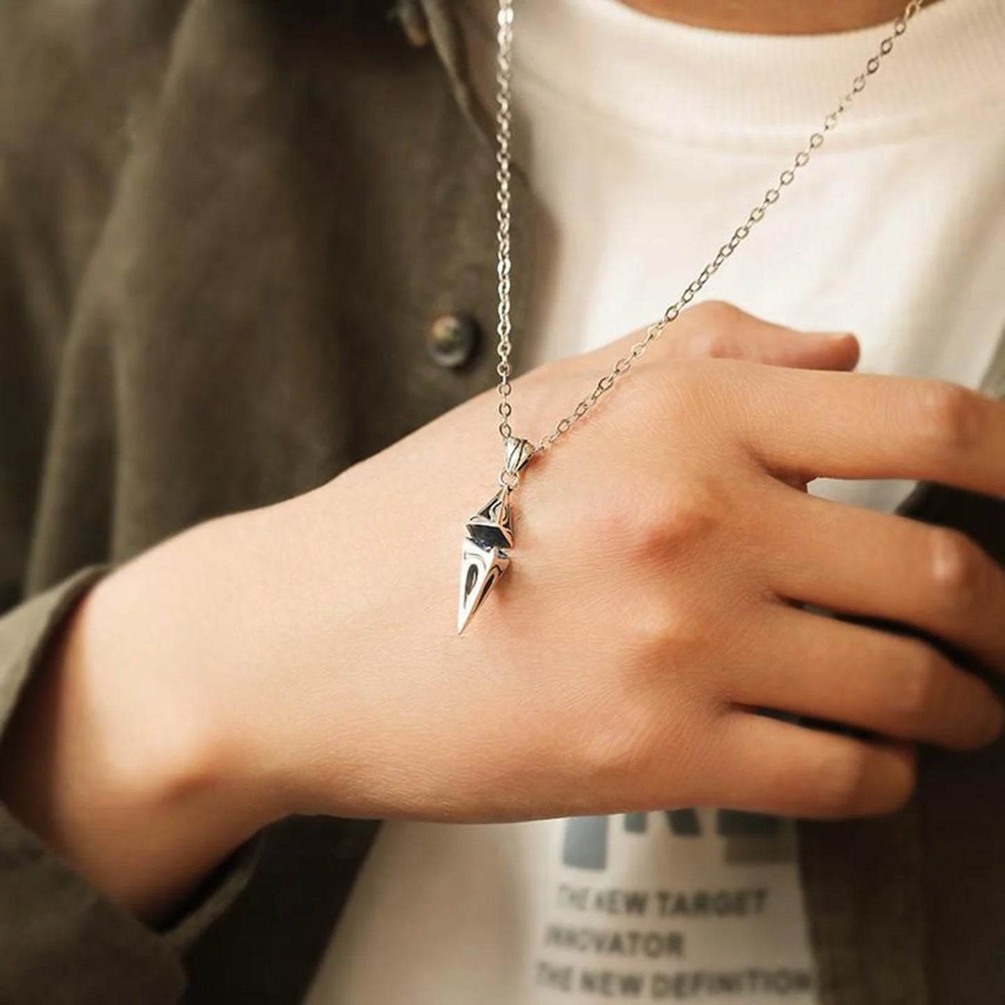 Steel Faith Torque Necklace