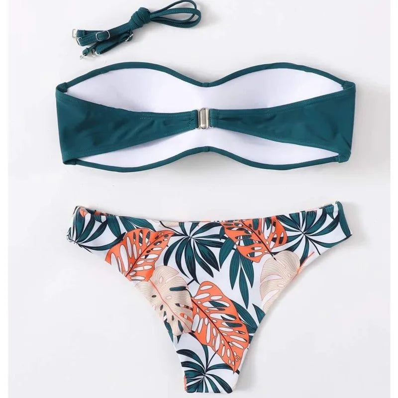 Twist Charm Bandeau Bikini Set