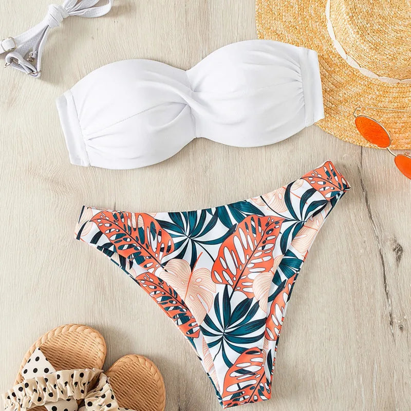 Twist Charm Bandeau Bikini Set