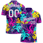 Personality Graffiti Print Custom Polo Shirts Summer Trend New - AL01