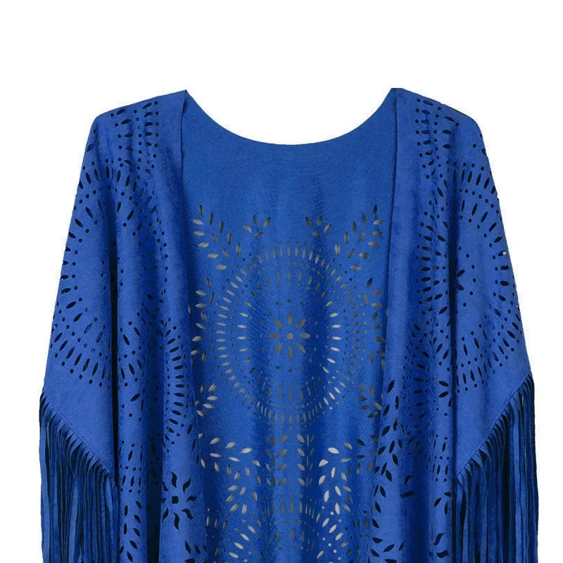 Velvet Dusk Tassel Shawl