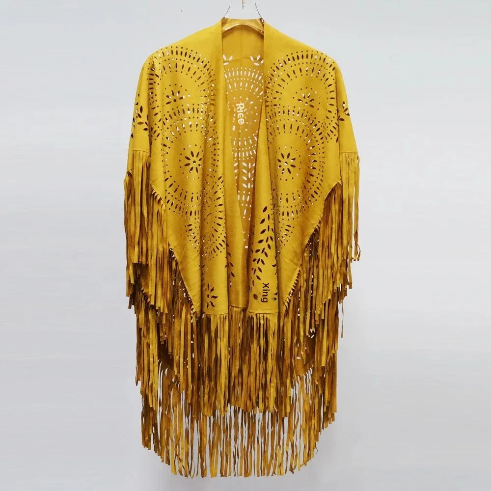 Velvet Dusk Tassel Shawl