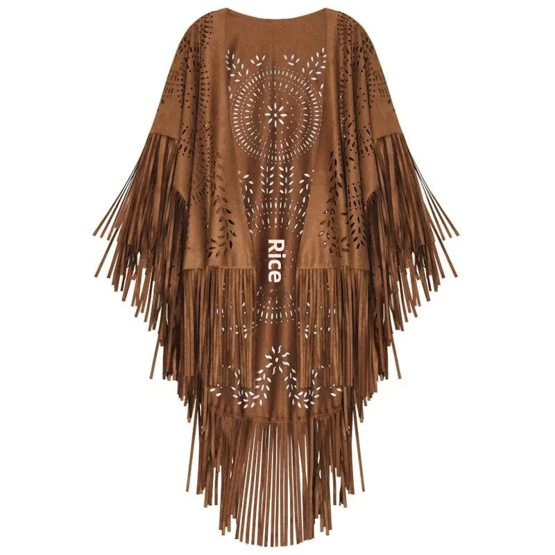Velvet Dusk Tassel Shawl