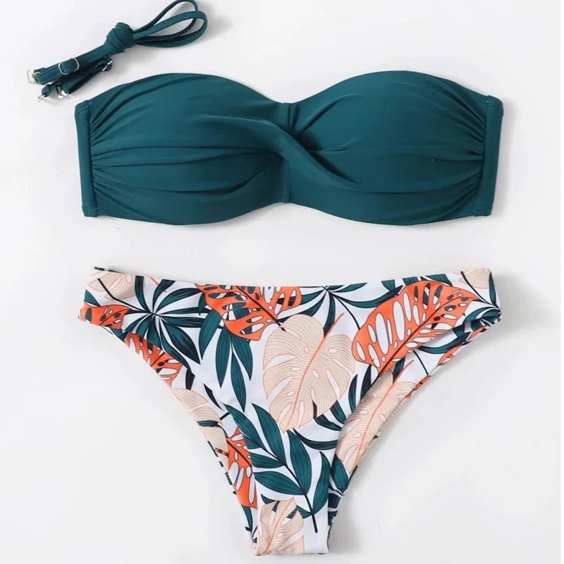 Twist Charm Bandeau Bikini Set