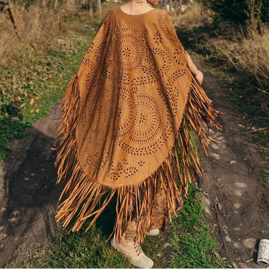 Velvet Dusk Tassel Shawl