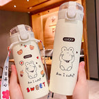 Cute Straw Thermos Bottle