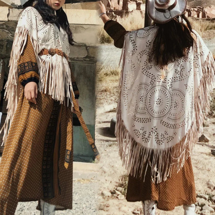 Velvet Dusk Tassel Shawl