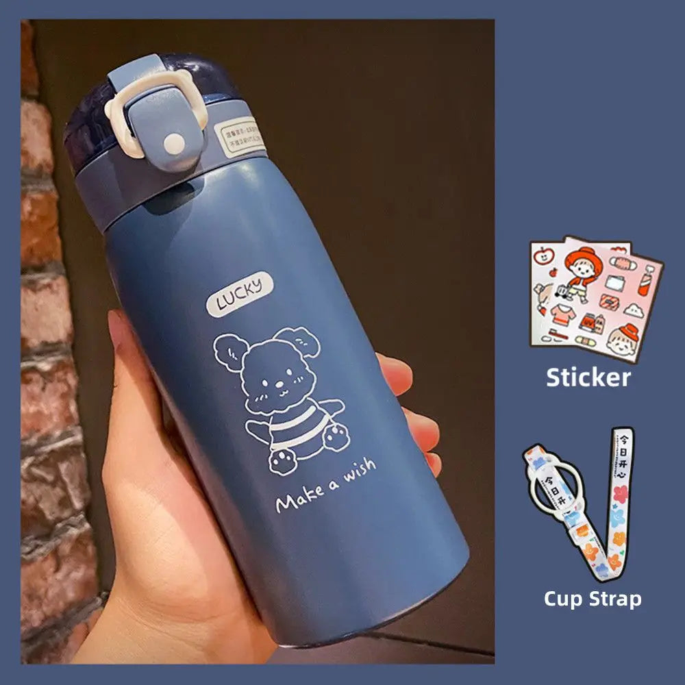 Cute Straw Thermos Bottle