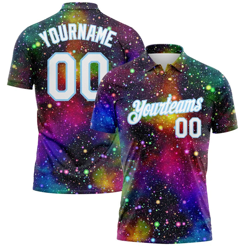Personality Graffiti Print Custom Polo Shirts Summer Trend New - AL01