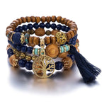 Boho Tree of Life Beaded Bracelet Set