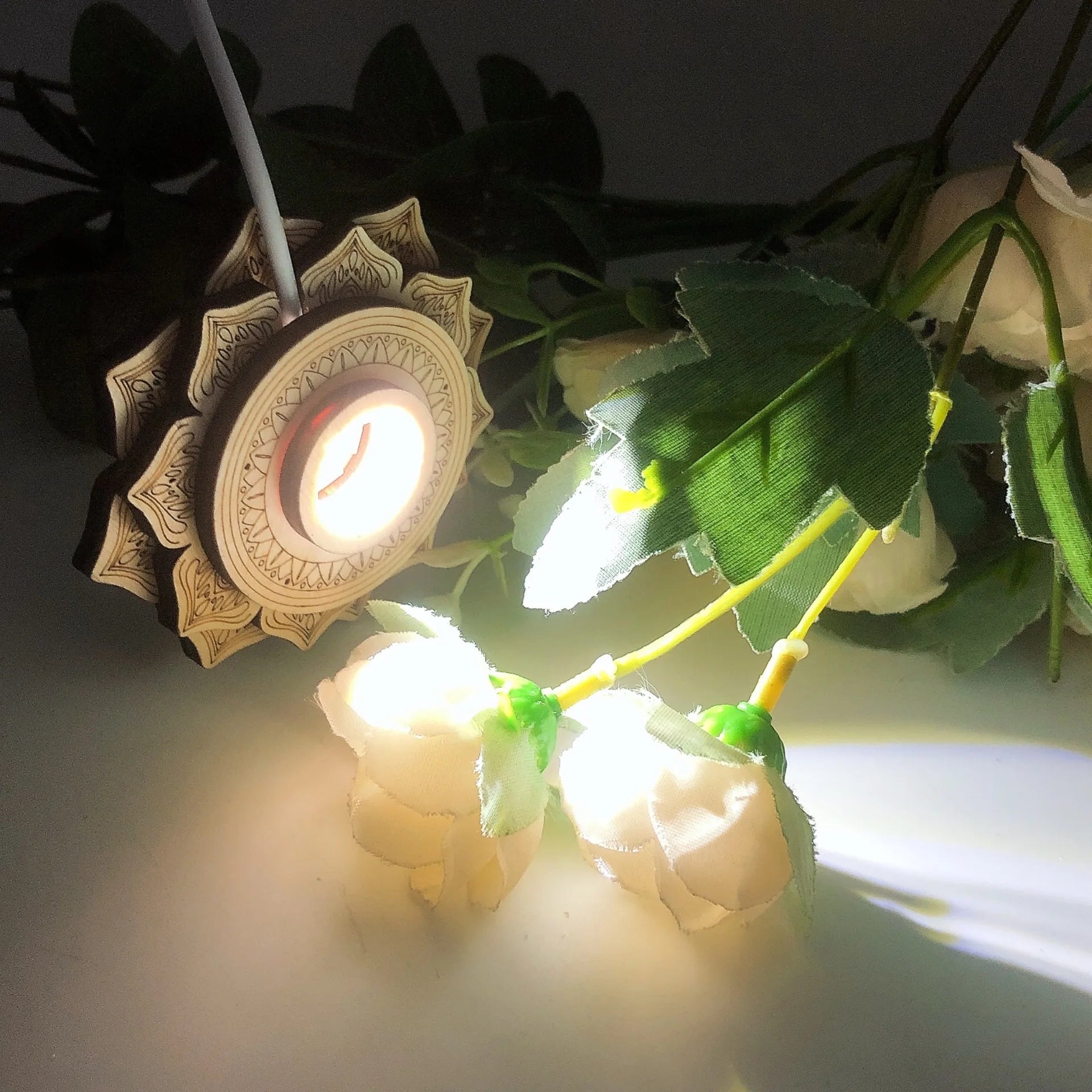 ZenBloom Wooden Lotus Decor