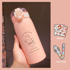 Cute Straw Thermos Bottle