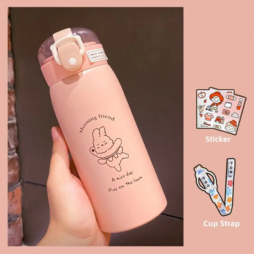 Cute Straw Thermos Bottle
