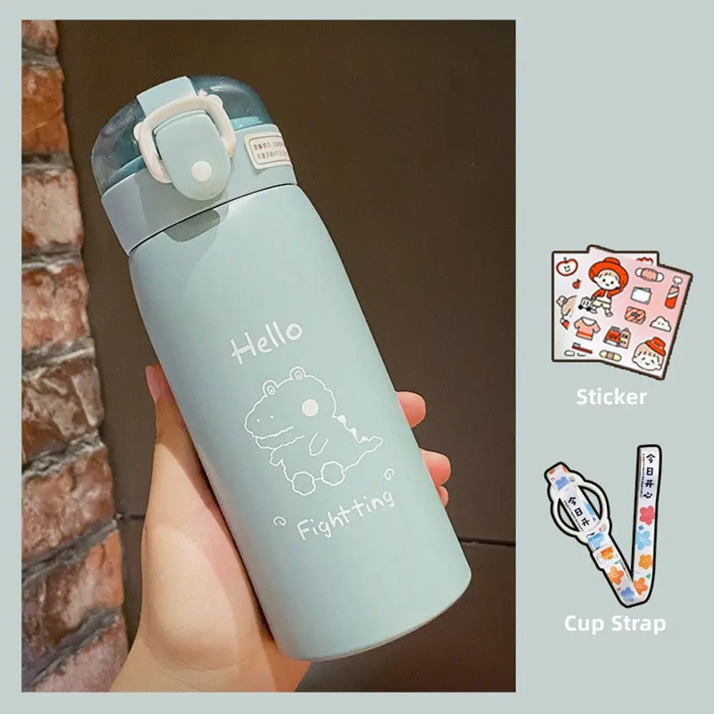 Cute Straw Thermos Bottle
