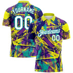 Personality Graffiti Print Custom Polo Shirts Summer Trend New - AL01