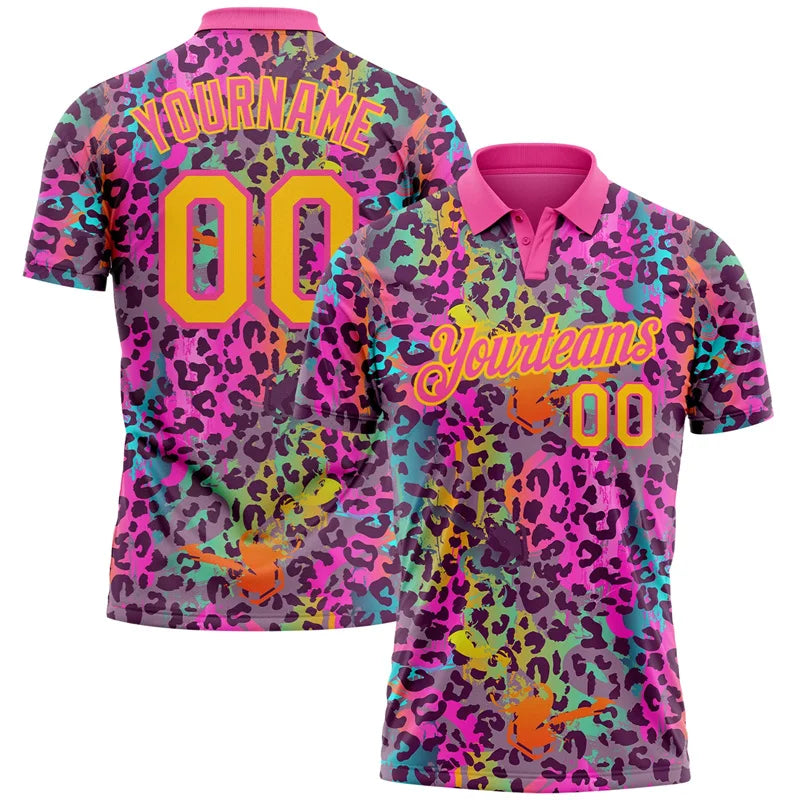 Personality Graffiti Print Custom Polo Shirts Summer Trend New - AL01